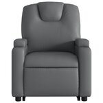 vidaXL Fauteuil inclinable Gris Similicuir