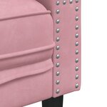 vidaXL Ensemble de canapé Chesterfield et traversins 3Pièces rose velours