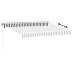vidaXL Auvent rétractable anthracite/blanc 3x2 5 m tissu et aluminium