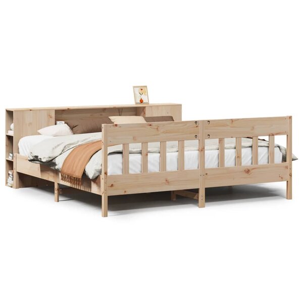 vidaXL Lit bibliothèque sans matelas 180x200 cm bois massif de pin