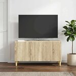 vidaXL Meuble TV 99 x 34 5 x 50 cm Chêne Sonoma Bois d'ingénierie