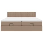 VidaXL Cadre de lit ottoman et matelas cappuccino 200x200cm similicuir