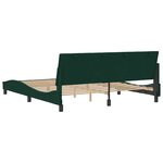 vidaXL Cadre de lit sans matelas Hanko vert foncé 180x200 cm velours