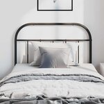 vidaXL Tête de lit de remplacement métal noir 100 cm