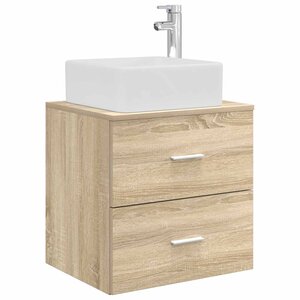 vidaXL Vanité de lavabo mural Chêne Sonoma 49 5 x 41 x 63 cm