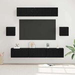 vidaXL Ensemble meuble TV 7 Pièces Chêne noir 80 x 30 x 30 cm