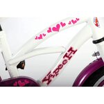 Volare 61209 - Vélo enfant Heart Cruiser 12 pouces blanc violet
