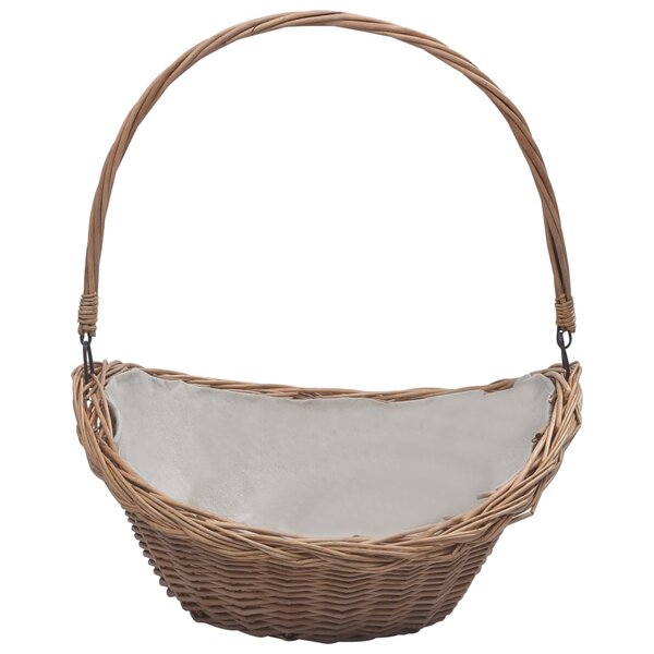 vidaXL Panier à bois de chauffage avec poignée 57x46 5x52 cm Marron