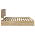 vidaXL Cadre de lit Chêne Sonoma 200 x 200 cm Bois d'ingénierie