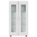vidaXL Buffet avec étagère FLORIN Blanc brillant 55 5 x 29 x 103 cm