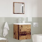 vidaXL Meuble de rangement salle de bain Bois usé MDF avec placage en bois