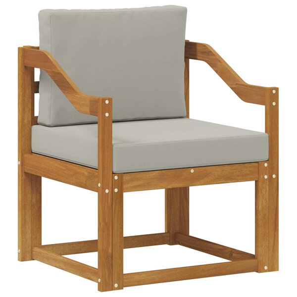 vidaXL Canapé d’extérieur Bois d'acacia massif et polyester