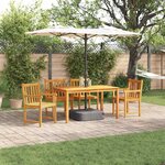vidaXL Ensemble de salle à manger pour jardin 5 Pièces Marron