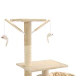 vidaXL Arbre à chat avec griffoirs en sisal 230-250 cm Beige