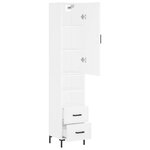 vidaXL Buffet haut Blanc 34 5x34x180 cm Bois d'ingénierie