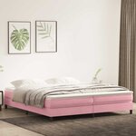 vidaXL Sommier à lattes de lit avec matelas rose 180x210 cm velours