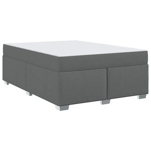vidaXL Cadre de lit Gris foncé 140 x 200 cm tissu