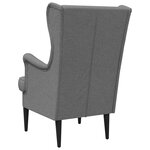vidaXL Fauteuil Gris foncé Tissu