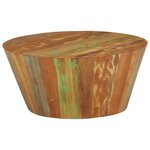 vidaXL Table basse Ø65x31 cm Bois de récupération massif