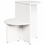 vidaXL Table basse Blanc 50 x 40 x 50 cm Bois massif en pin