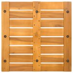 vidaXL Tapis de bain Uni Marron 50 x 50 cm bois