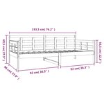 vidaXL Lit de jour sans matelas noir bois de pin massif 90x190 cm