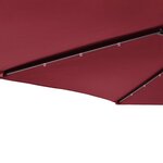 vidaXL Parasol de jardin avec LED mât en acier bordeaux 225x225x212 cm