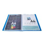 Protège-documents en polypropylène souple OPAK 20 vues - A4 - Bleu clair x 25 EXACOMPTA