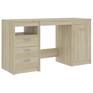 vidaXL Bureau Chêne sonoma 140x50x76 cm Bois d’ingénierie