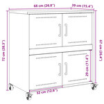 vidaXL Buffet noir 68x39x72 cm acier