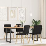 vidaXL Chaises à manger lot de 4 noir tissu