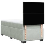 vidaXL Sommier à lattes de lit et matelas Gris clair 80x200 cm Velours