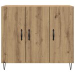 vidaXL Buffet chêne artisanal 90 x 34 x 80 cm Bois d'ingénierie