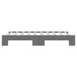 vidaXL Lit de jour avec gigogne sans matelas gris foncé 90x190 cm