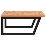 vidaXL Étagère de vasque murale acier et bois massif de hêtre