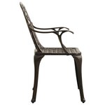 Ensemble de bistro jardin meuble extérieur terrasse 5 pièces aluminium coulé bronze 02_0013533