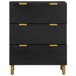 vidaXL Buffet noir 60x33x75 cm bois d'ingénierie