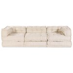 vidaXL Unité de canapé modulaire 3 Pièces Crème Tissu