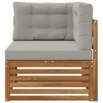 vidaXL Canapé d'angle extérieur Bois d'Acacia Massif Naturel