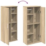 vidaXL Meuble de salle de bain avec porte-rouleau chêne sonoma