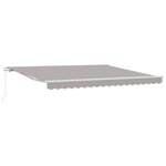 vidaXL Auvent Gris clair 400 x 350 x 165 cm Polyester et métal