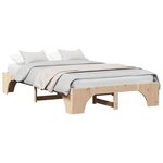 vidaXL Cadre de lit Pin massif 120 x 190 cm Bois massif en pin