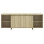 vidaXL Meuble TV chêne sonoma 130x35x50 cm bois d'ingénierie