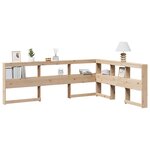 vidaXL Tête de lit de bibliothèque en forme de L bois massif de pin