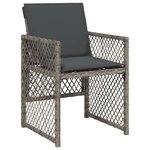 vidaXL Ensemble à manger de jardin 9 Pièces coussins gris résine tressée