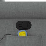 vidaXL Fauteuil inclinable de massage en tissu gris foncé