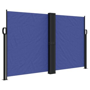 vidaXL Auvent latéral rétractable bleu 140 x 1000 cm