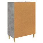 vidaXL Buffet Gris béton 66 x 34 5 x 95 cm Bois d'ingénierie