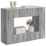 vidaXL Table console Gris Sonoma 101 x 29 x 74 cm Bois d’ingénierie