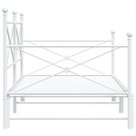 vidaXL Lit de jour avec lit gigogne sans matelas blanc 107x203cm acier